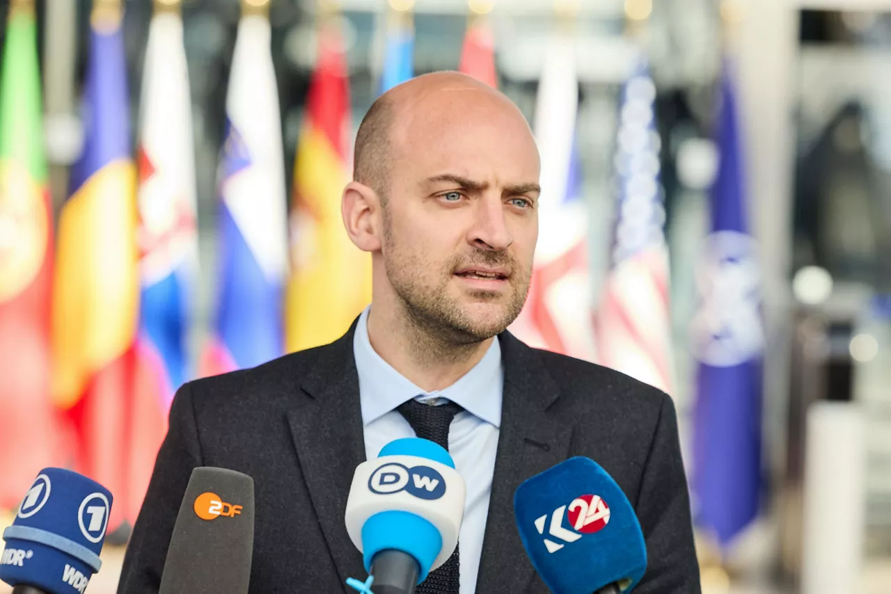 Minister for Europe and Foreign Affairs of France, Jean-Noël Barrot, arrives at the NATO Ministerial Meeting