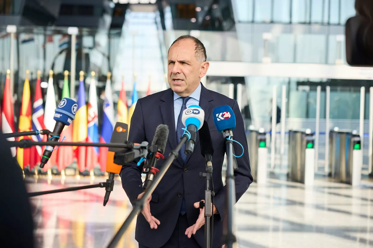 Minister of Foreign Affairs of Greece, Giorgos Gerapetritis, arriving at the NATO Foreign Ministerial Meeting