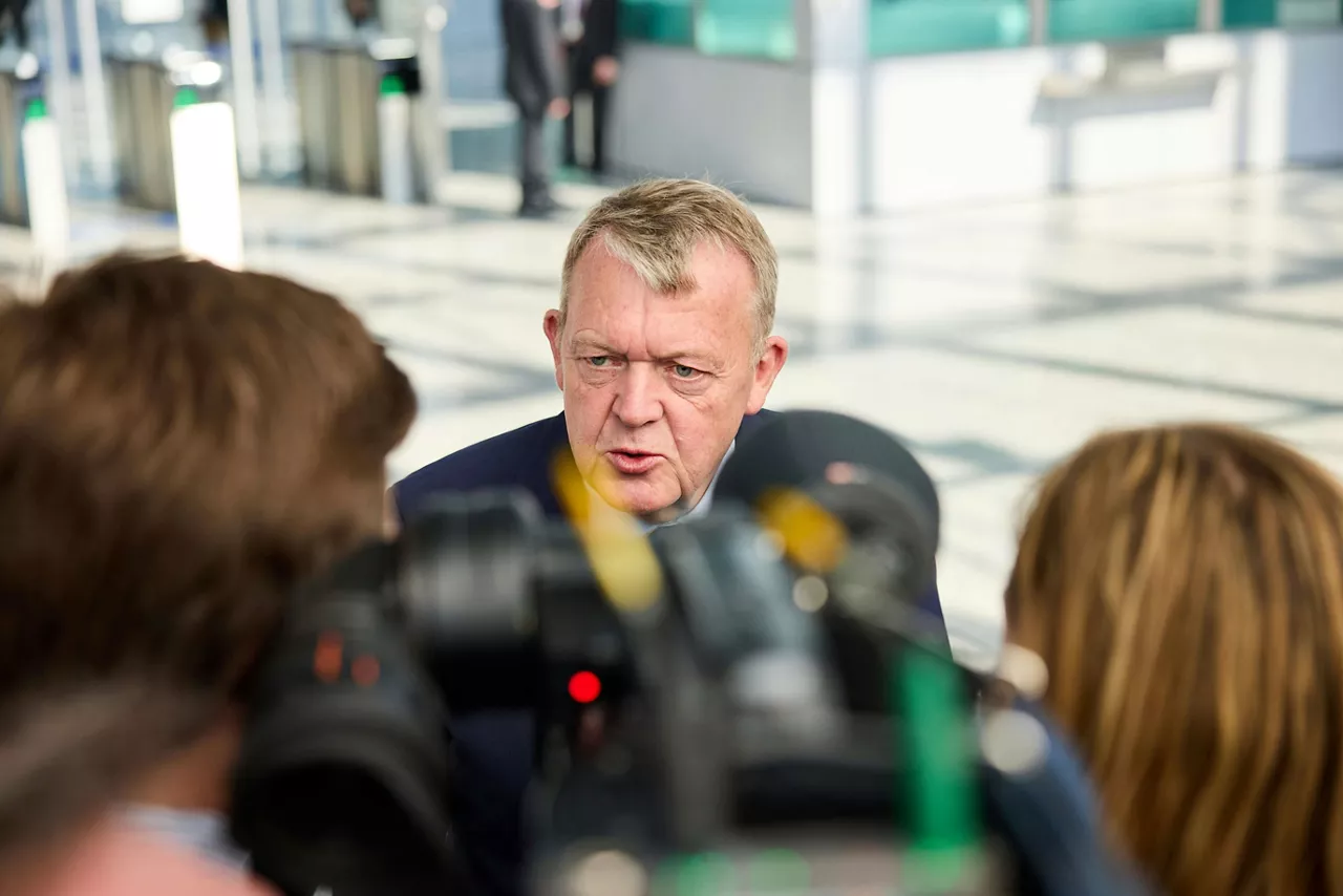 Minister of Foreign Affairs of Denmark, Lars Løkke Rasmussen, arrives at the NATO Foreign Ministerial