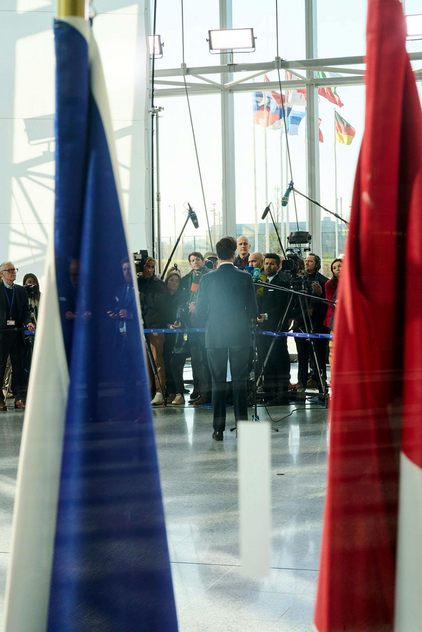 Arrivals at the NATO Foreign Ministerial Meeting