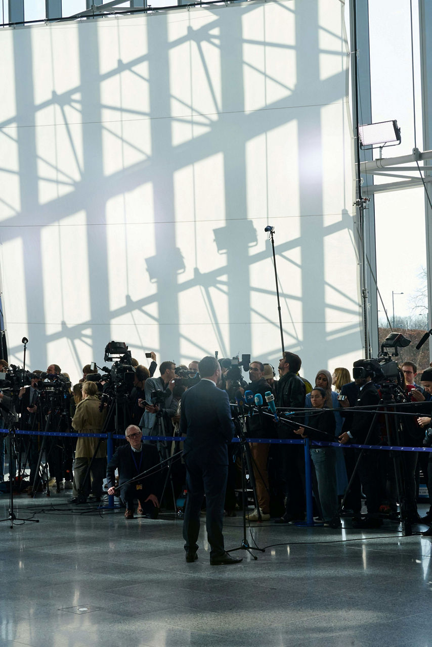 Arrivals at the NATO Foreign Ministerial Meeting