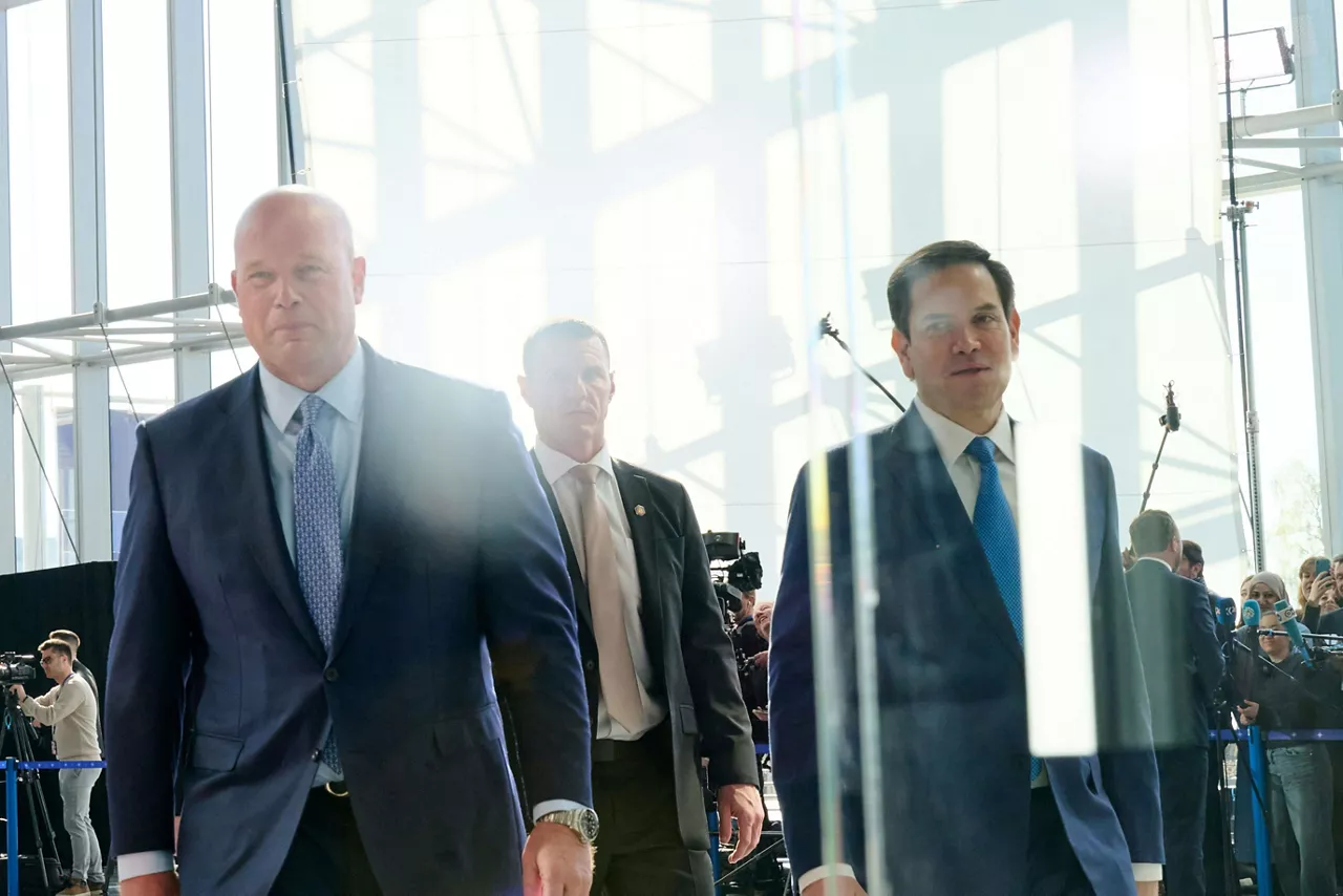 US Secretary of State, Marco Rubio, arriving at the NATO Foreign Ministerial
