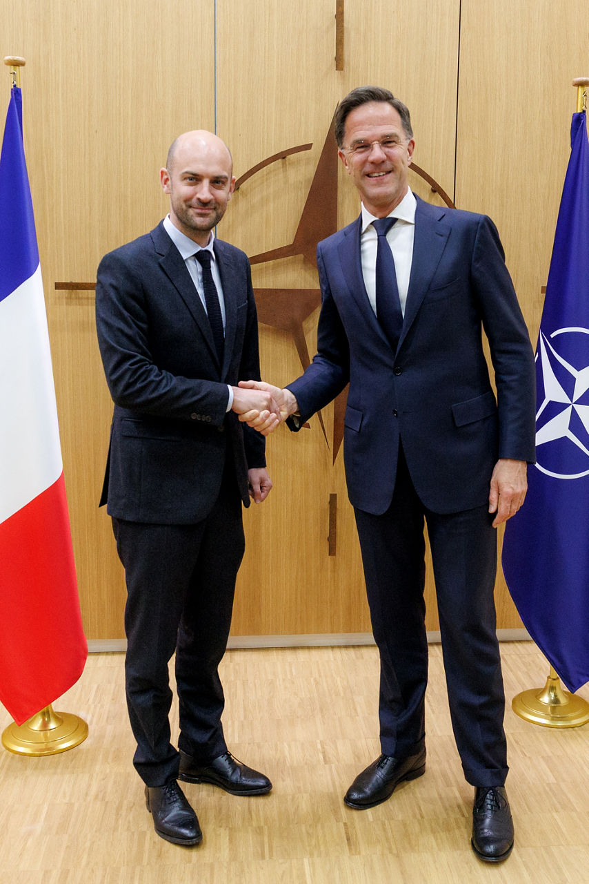NATO Secretary General Mark Rutte and
Jean-Noël Barrot, Minister of Foreign Affairs of France