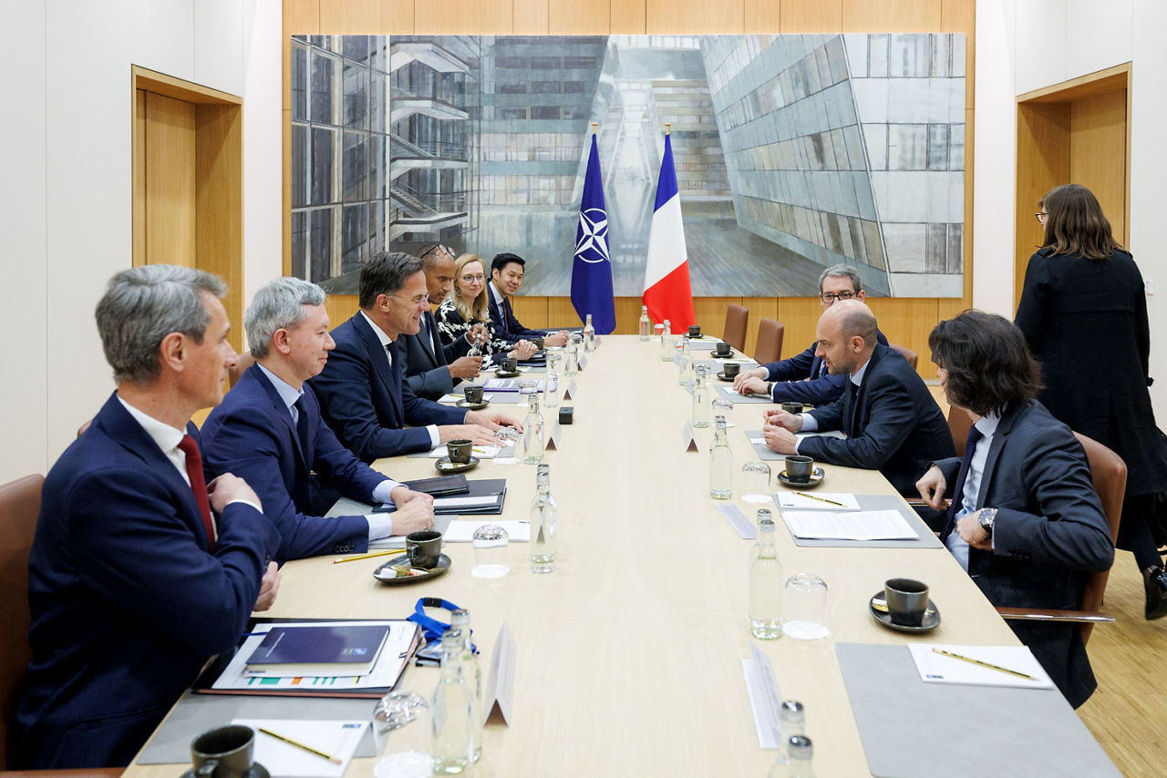 NATO Secretary General Mark Rutte and
Jean-Noël Barrot, Minister of Foreign Affairs of France