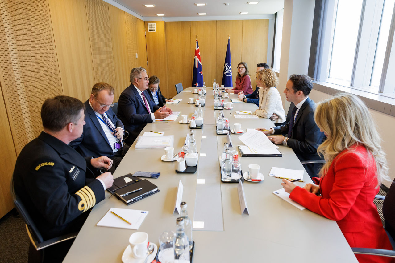 NATO Deputy Secretary General Radmila Shekerinska and Taha McPherson, Deputy Chief Executive, Ministry of Foreign Affairs of New Zealand