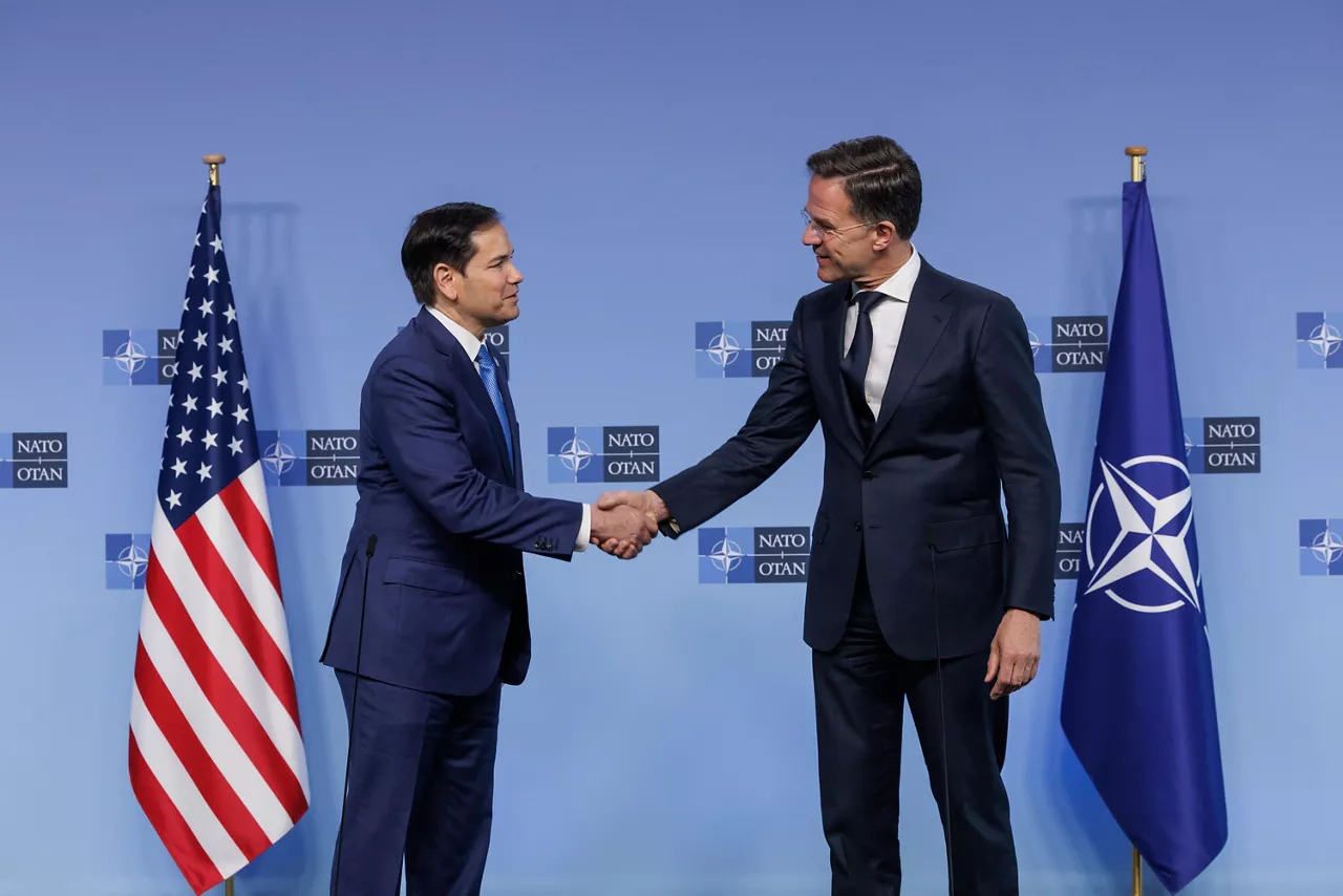 NATO Secretary General Mark Rutte and Marco Rubio (US Secretary of State)