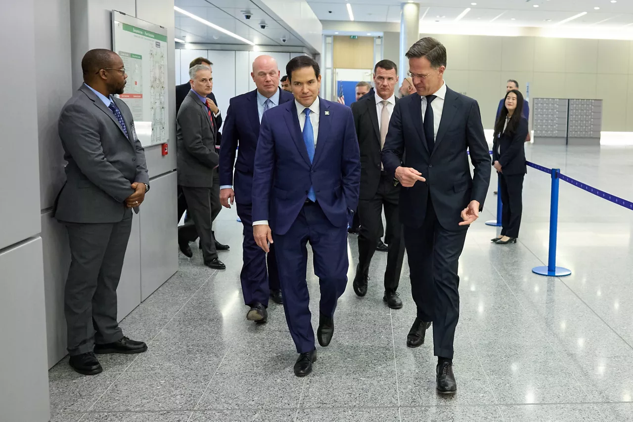 NATO Secretary General Mark Rutte and Marco Rubio (US Secretary of State)