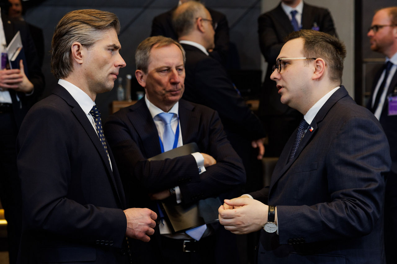 Kęstutis Budrys (Minister of Foreign Affairs, Lithuania) (left)and Jan Lipavský (Minister of Foreign Affairs, Czechia) (right)