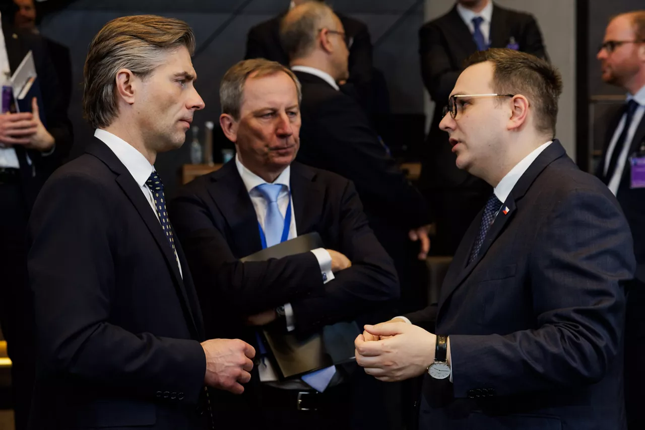 Kęstutis Budrys (Minister of Foreign Affairs, Lithuania) (left)and Jan Lipavský (Minister of Foreign Affairs, Czechia) (right)