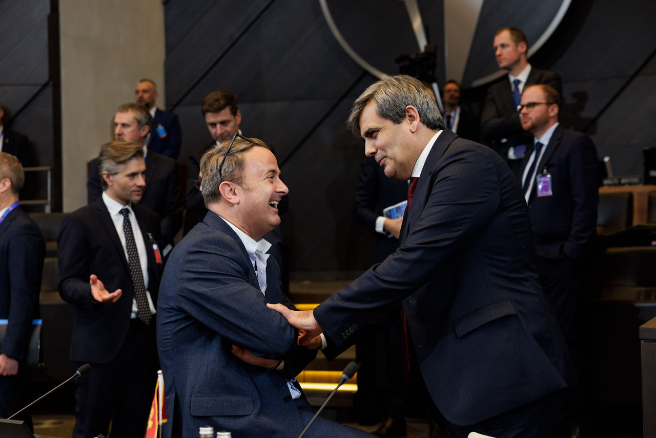 Xavier Bettel (Minister of Foreign Affairs, Luxembourg) and Ervin Ibrahimović (Minister of Foreign Affairs, Montenegro)