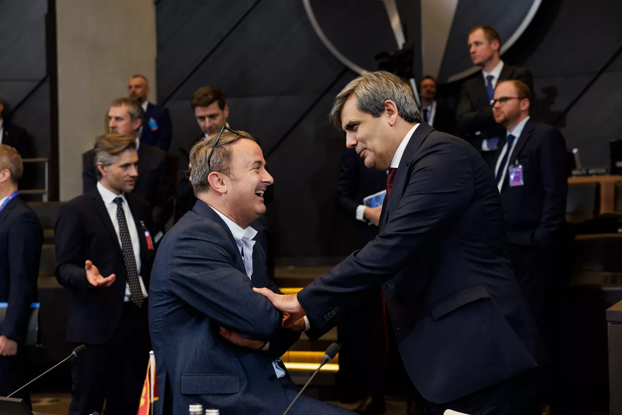 Xavier Bettel (Minister of Foreign Affairs, Luxembourg) and Ervin Ibrahimović (Minister of Foreign Affairs, Montenegro)