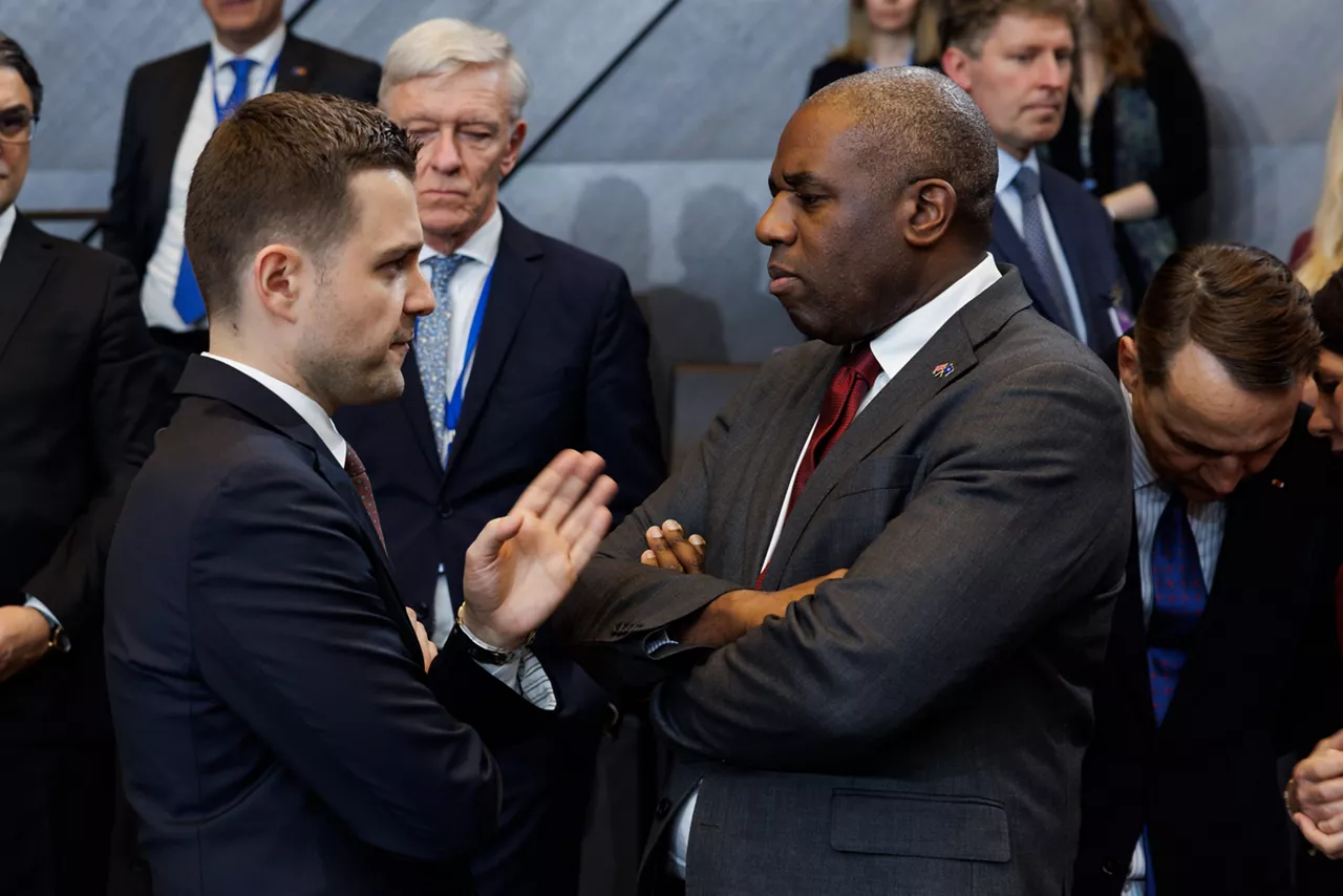 Timcho Mucunski (Minister of Foreign Affairs, North Macedonia) and David Lammy (UK Foreign Secretary)