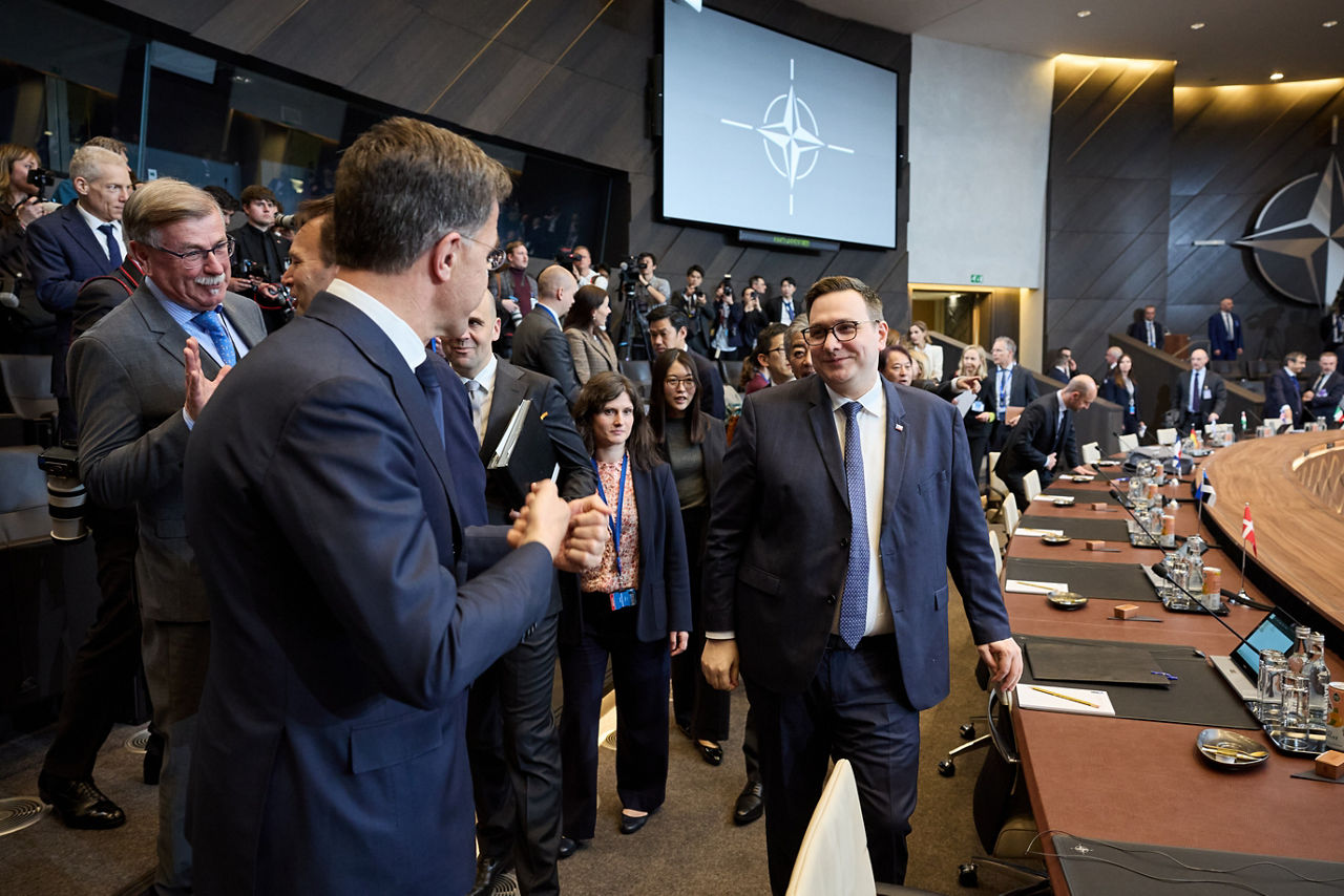 NATO Secretary General Mark Rutte and Jan Lipavský (Minister of Foreign Affairs, Czechia) 