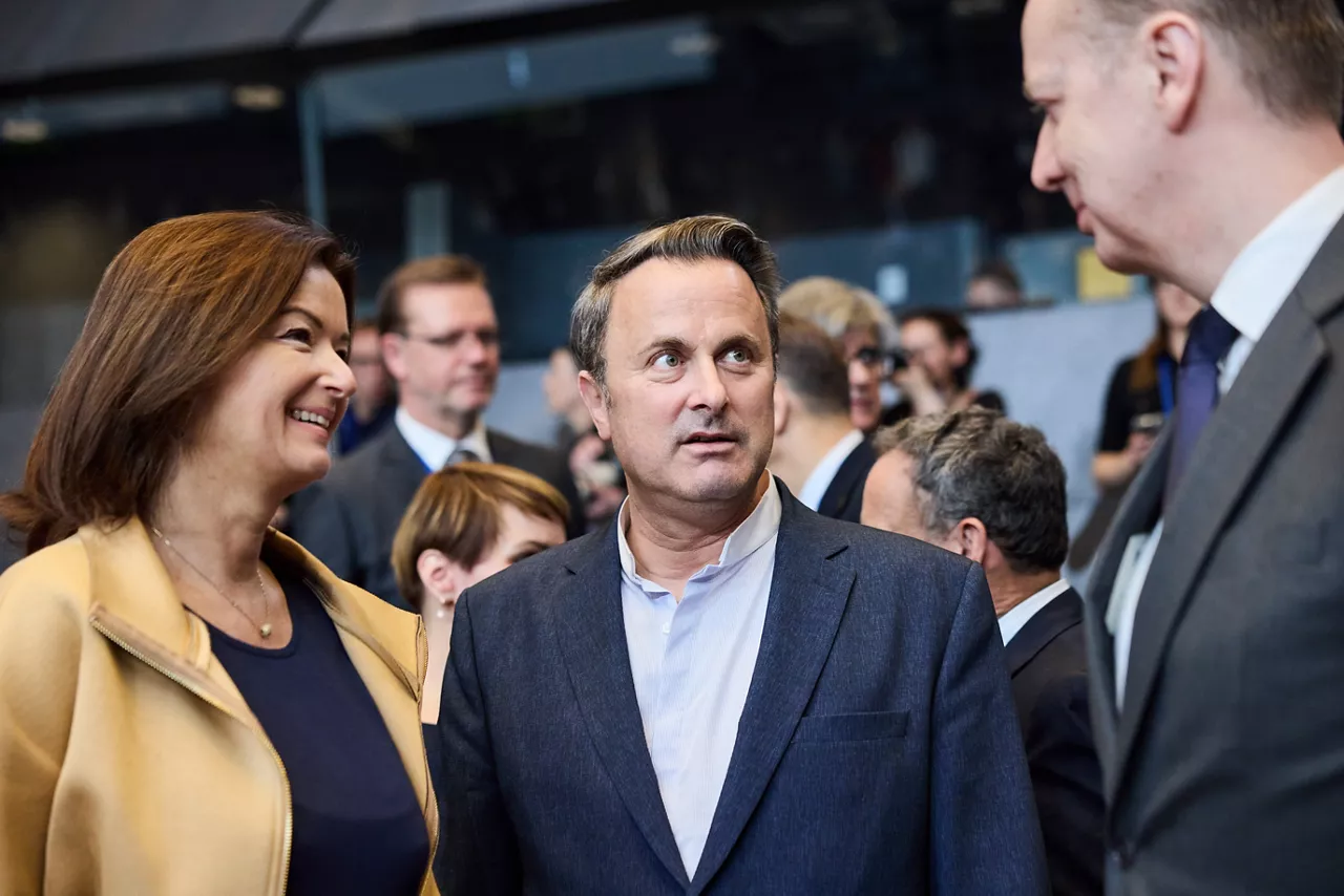 Tanja Fajon (Minister of Foreign Affairs, Slovenia) and Xavier Bettel (Minister of Foreign Affairs, Luxembourg)