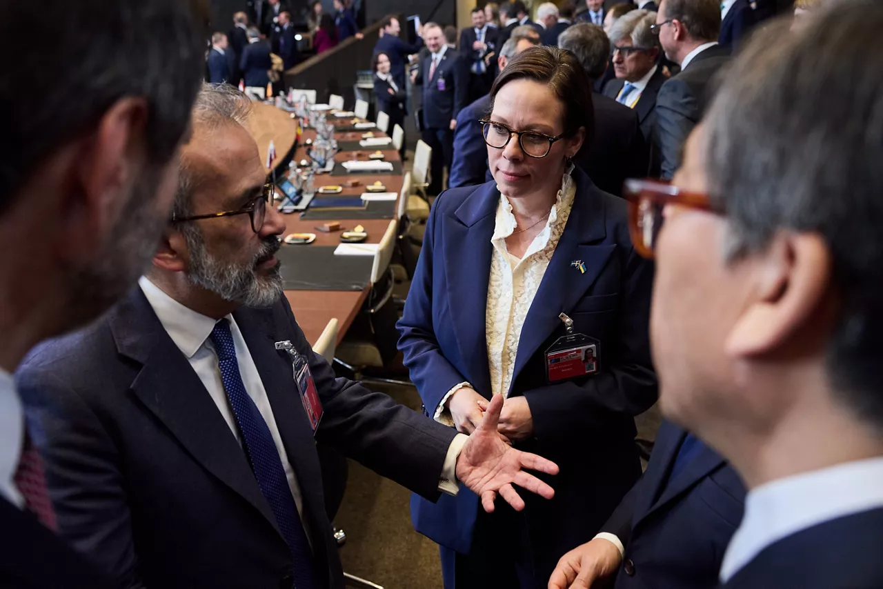 Paulo Rangel (Minister of Foreign Affairs, Portugal) and Maria Malmer Stenergard (Minister of Foreign Affairs, Sweden)