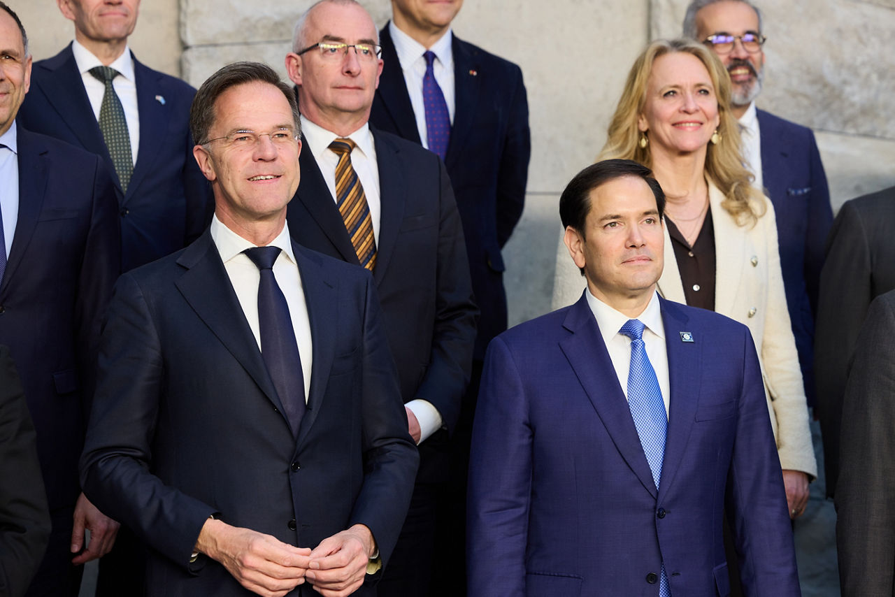 NATO Secretary General Mark Rutte and Marco Rubio (US Secretary of State)