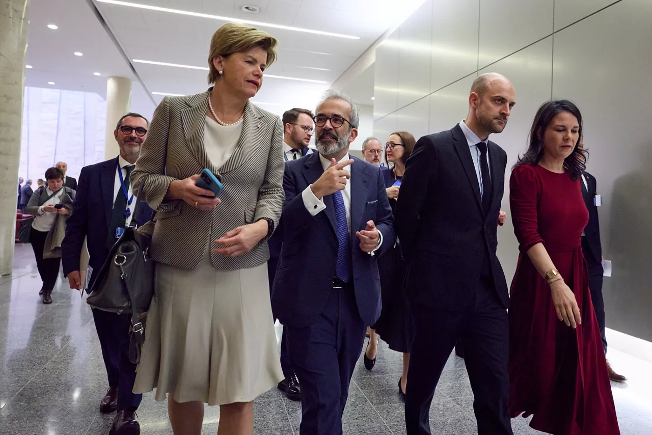 Baiba Braže (Minister of Foreign Affairs, Latvia), Paulo Rangel (Minister of Foreign Affairs, Portugal), Jean-Noël Barrot (Minister of Foreign Affairs, France) and  Annalena Baerbock (Minister of Foreign Affairs, Germany)