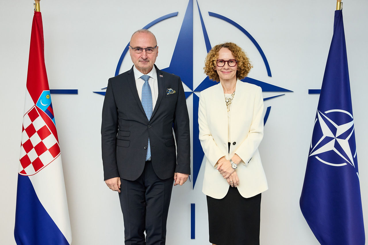 NATO Deputy Secretary General Radmila Shekerinska meets with Gordan Grlic Radman, Minister of Foreign and European Affairs of Croatia