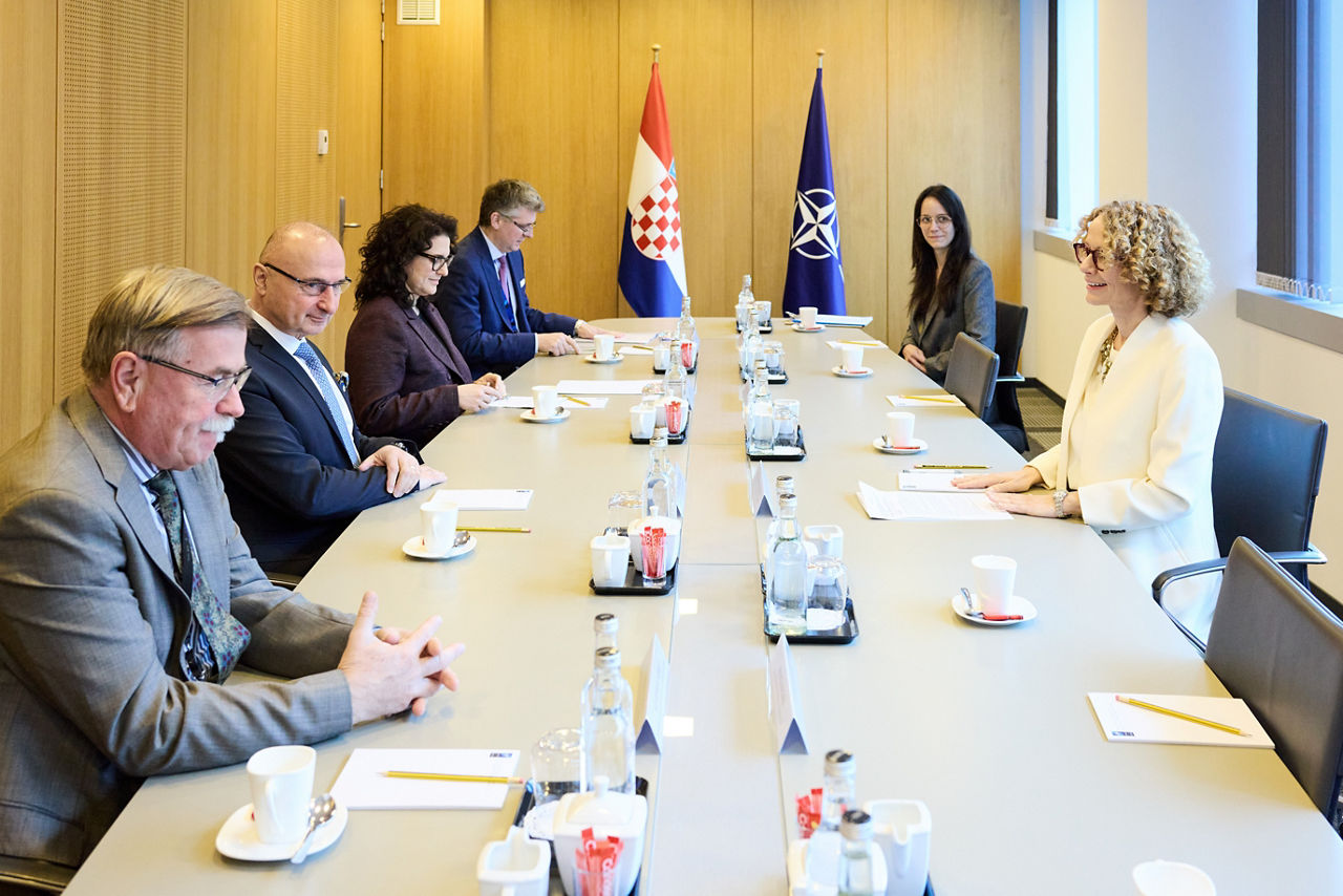 NATO Deputy Secretary General Radmila Shekerinska meets with Gordan Grlic Radman, Minister of Foreign and European Affairs of Croatia