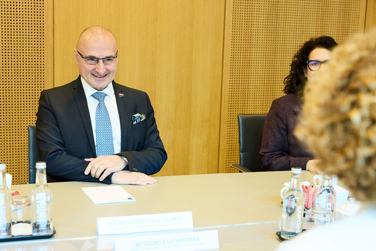 NATO Deputy Secretary General Radmila Shekerinska meets with Gordan Grlic Radman, Minister of Foreign and European Affairs of Croatia