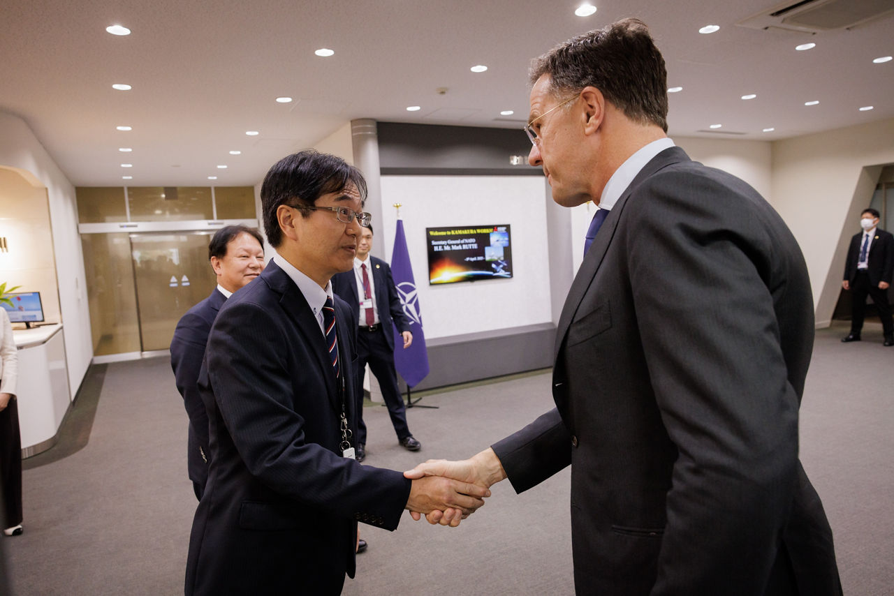 NATO Secretary General Mark Rutte visitis Mitsubishi Electric Kamakura Works