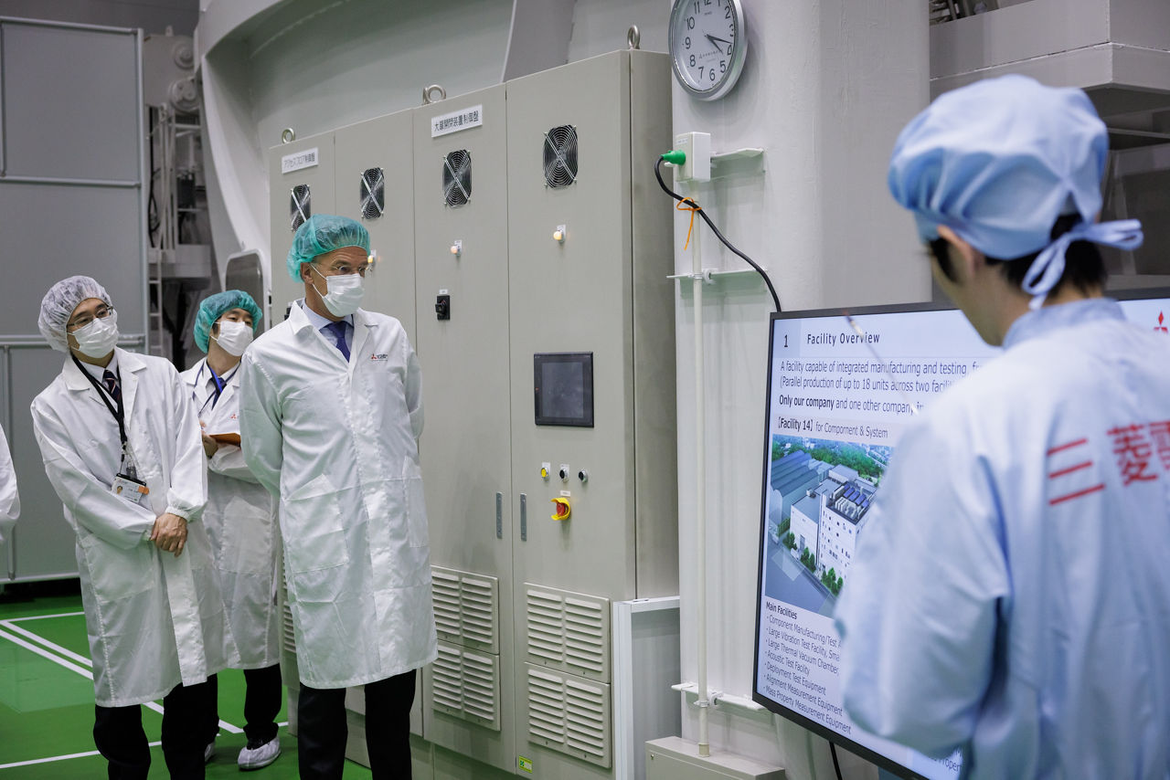 NATO Secretary General Mark Rutte visitis Mitsubishi Electric Kamakura Works