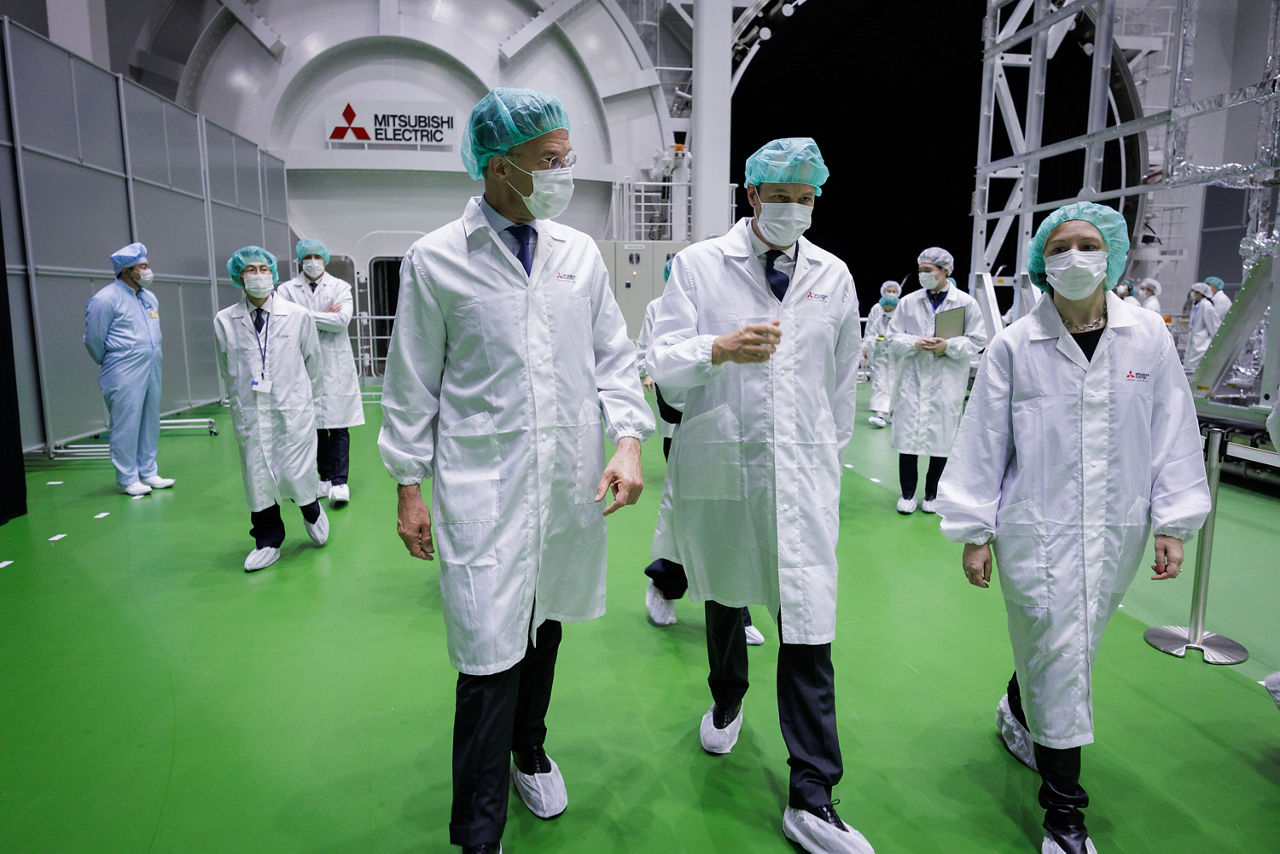 NATO Secretary General Mark Rutte visitis Mitsubishi Electric Kamakura Works