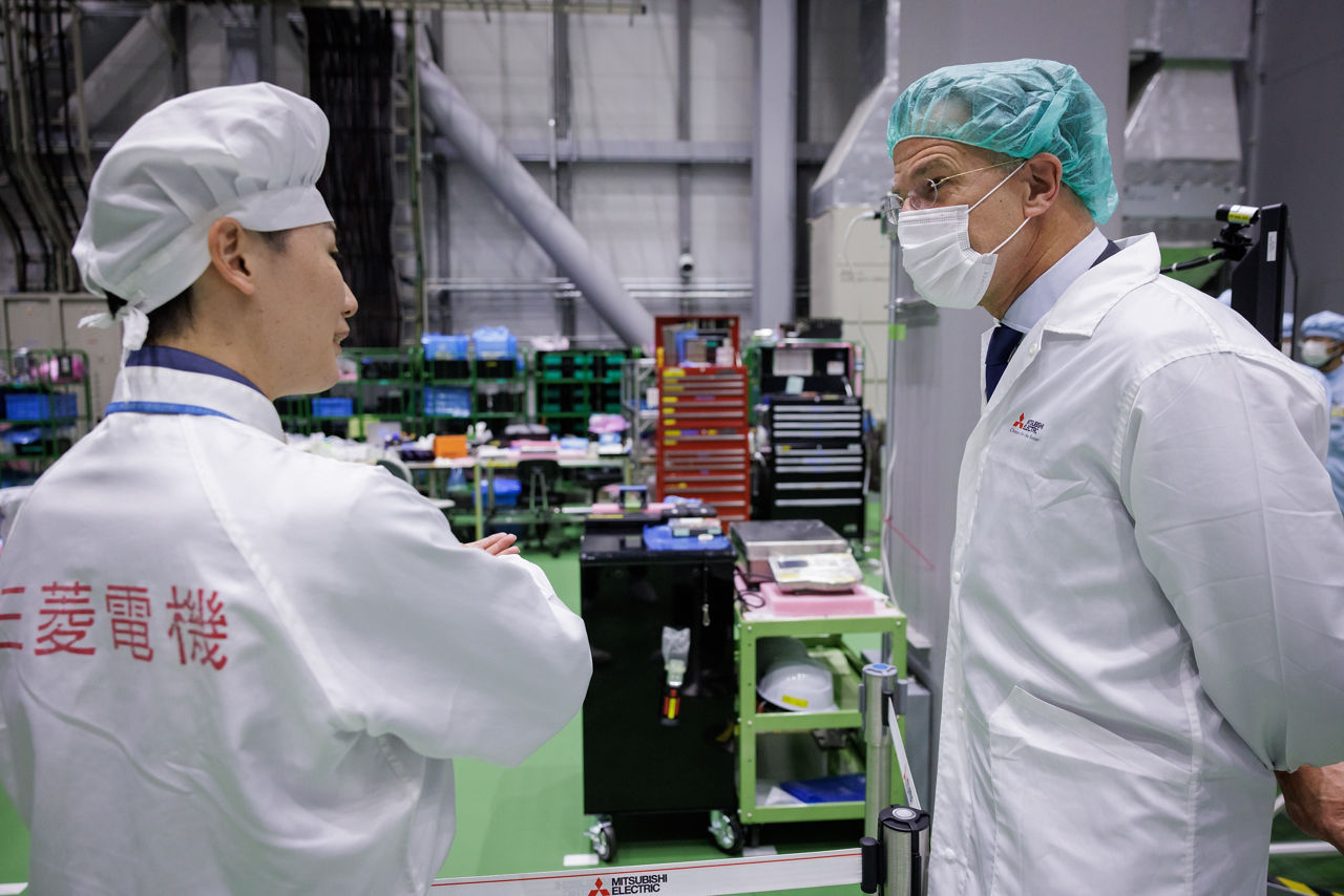 NATO Secretary General Mark Rutte visitis Mitsubishi Electric Kamakura Works