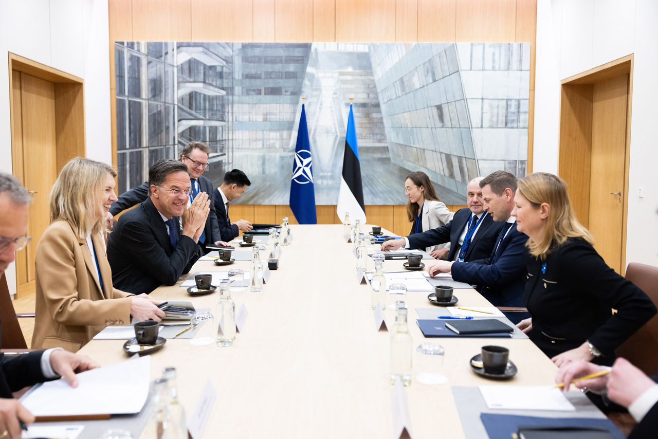 NATO Secretary General Mark Rutte meets with Hanno Pevkur (Minister of Defence, Estonia)