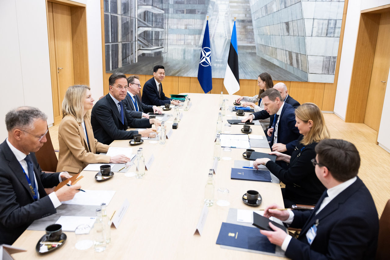 NATO Secretary General Mark Rutte meets with Hanno Pevkur (Minister of Defence, Estonia)
