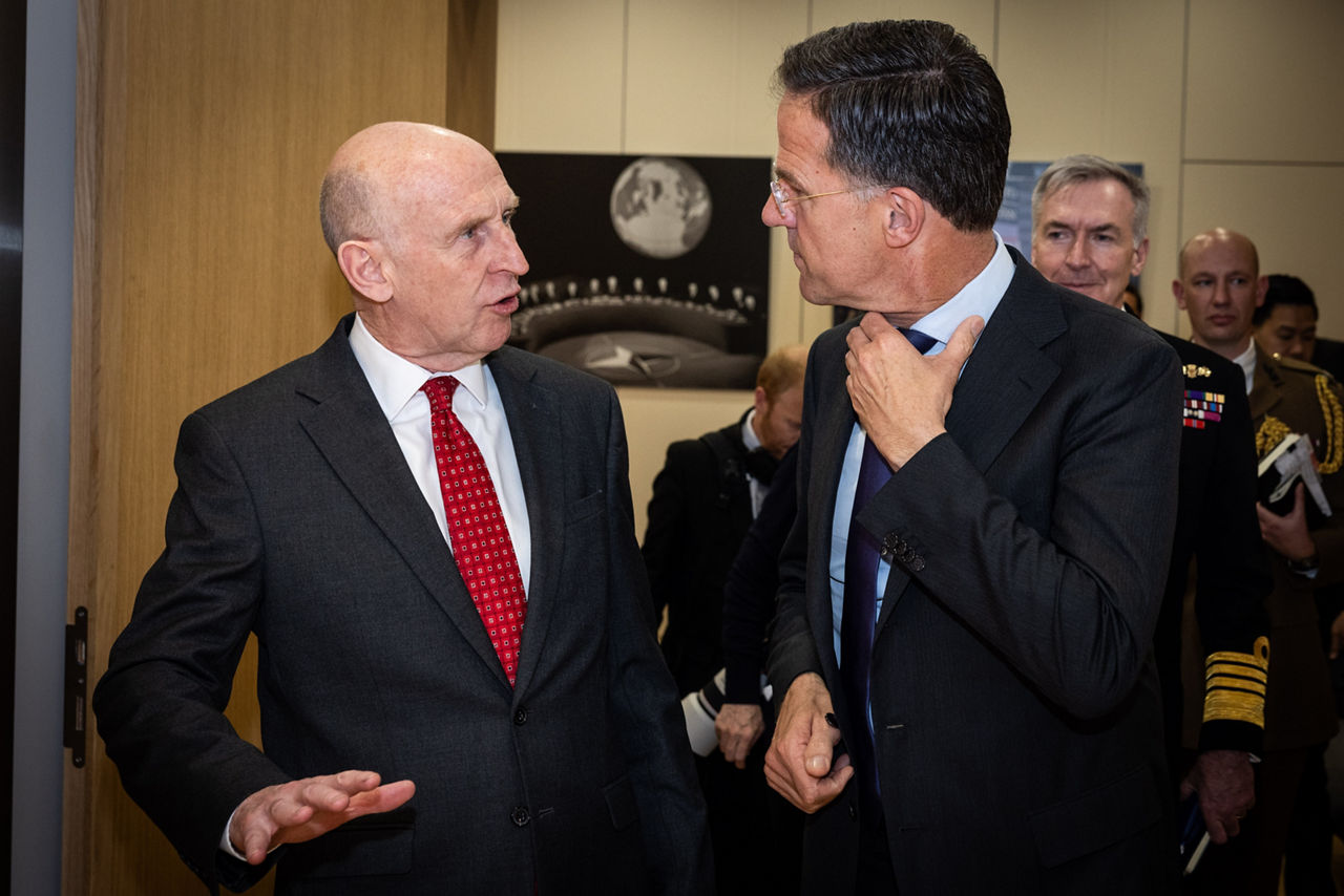 NATO Secretary General Mark Rutte meets with John Healey (Secretary of Defence, United Kingdom)