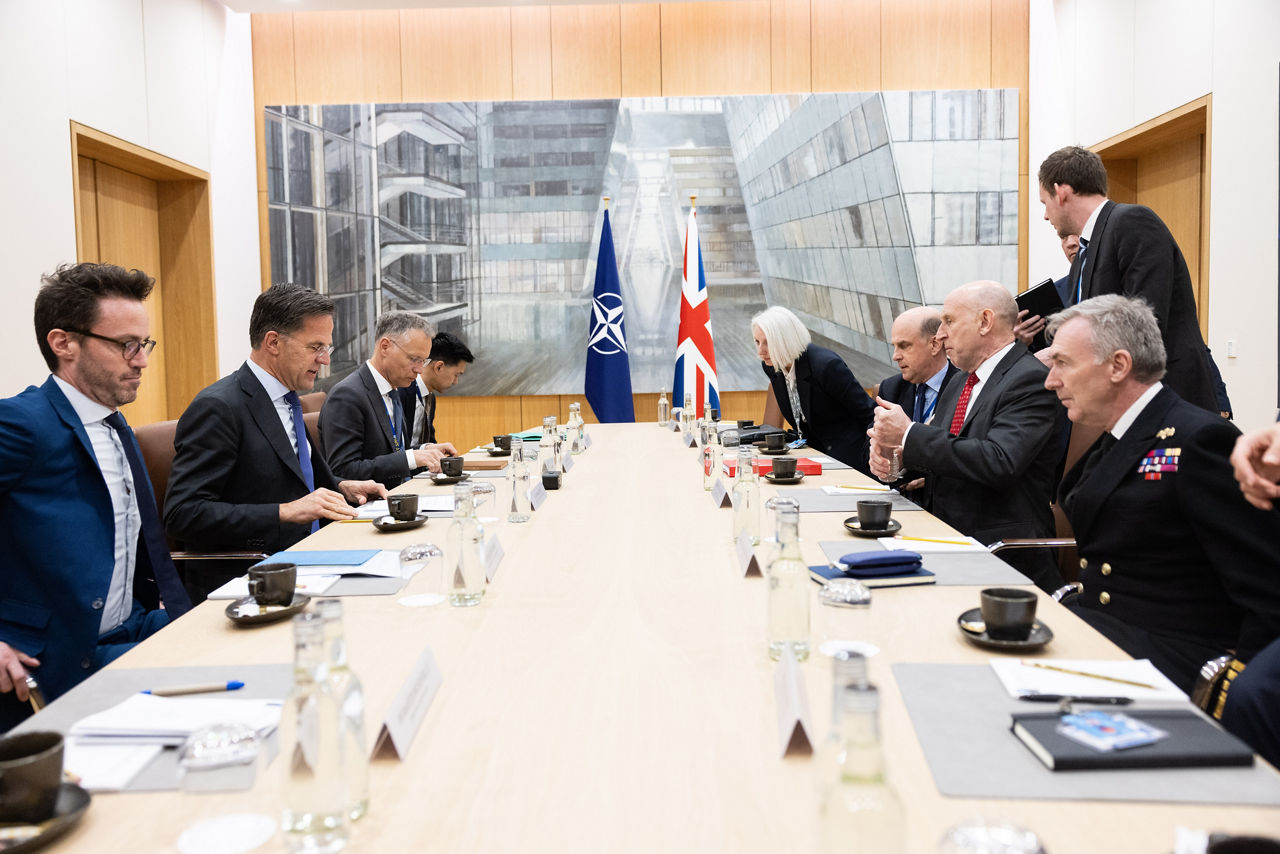 NATO Secretary General Mark Rutte meets with John Healey (Secretary of Defence, United Kingdom)