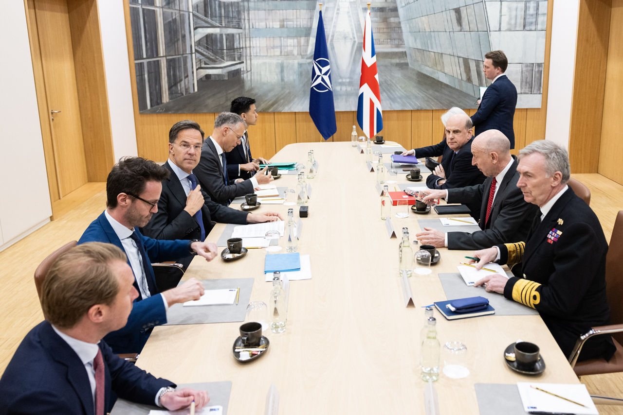 NATO Secretary General Mark Rutte meets with John Healey (Secretary of Defence, United Kingdom)