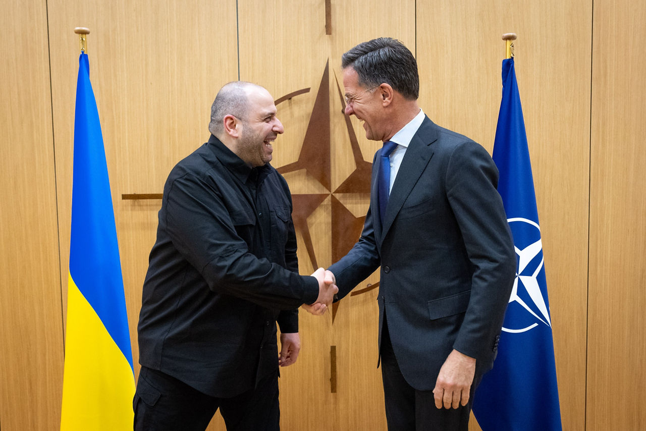 NATO Secretary General Mark Rutte meets with Rustem Umerov (Minister of Defence, Ukraine)