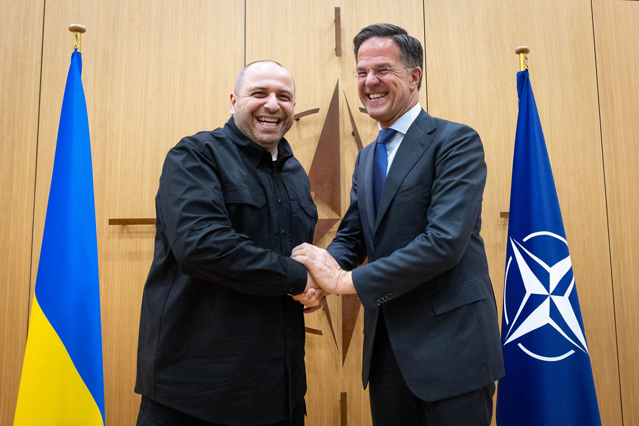 NATO Secretary General Mark Rutte meets with Rustem Umerov (Minister of Defence, Ukraine)