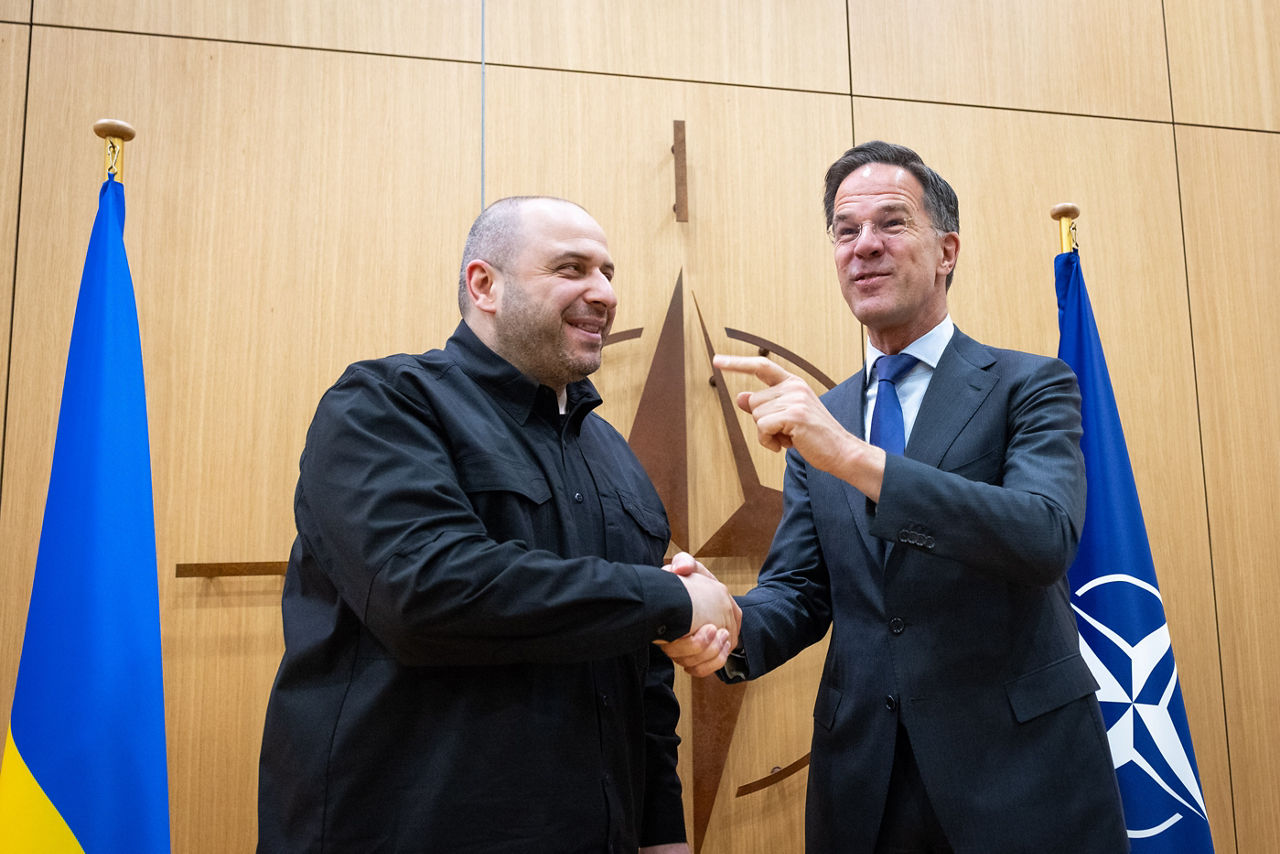 NATO Secretary General Mark Rutte meets with Rustem Umerov (Minister of Defence, Ukraine)