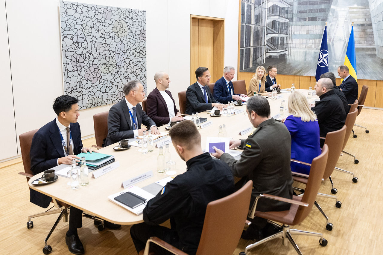 NATO Secretary General Mark Rutte meets with Rustem Umerov (Minister of Defence, Ukraine)