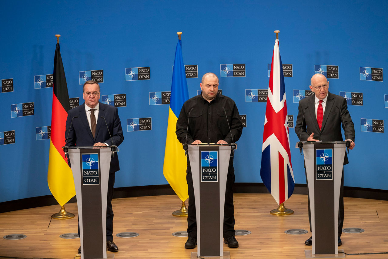Joint press conference with John Healey (Secretary of Defence, United Kingdom), Rustem Umerov (Minister of Defence, Ukraine) and Boris Pistorius (Minister of Defence, Germany)