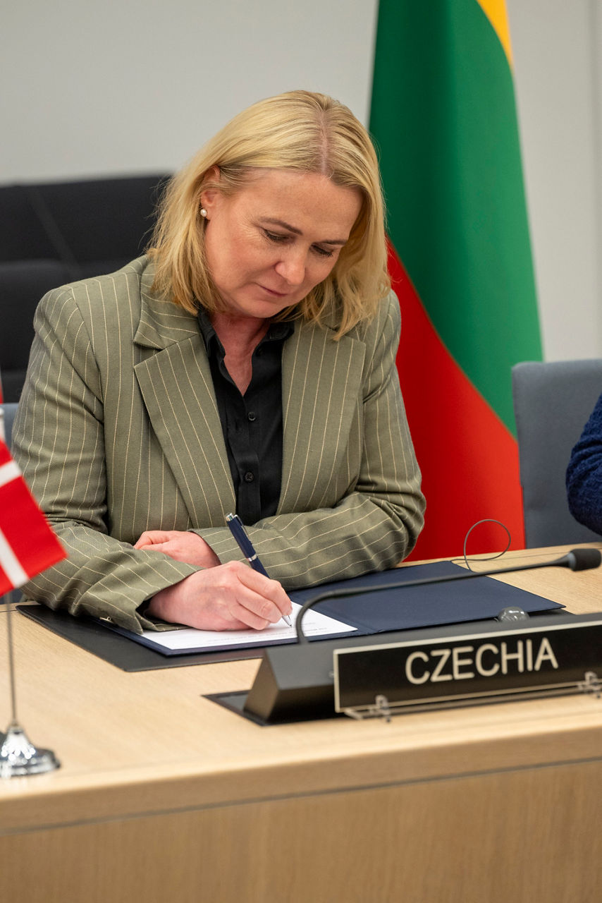 Signing Ceremony of the Letter of Intent for a Capability Coalition for Electro-magnetic Warfare with Latvia, Norway, United Kingdom, Ukraine, Germany, France, Poland, Denmark, Czechia, and Lithuania