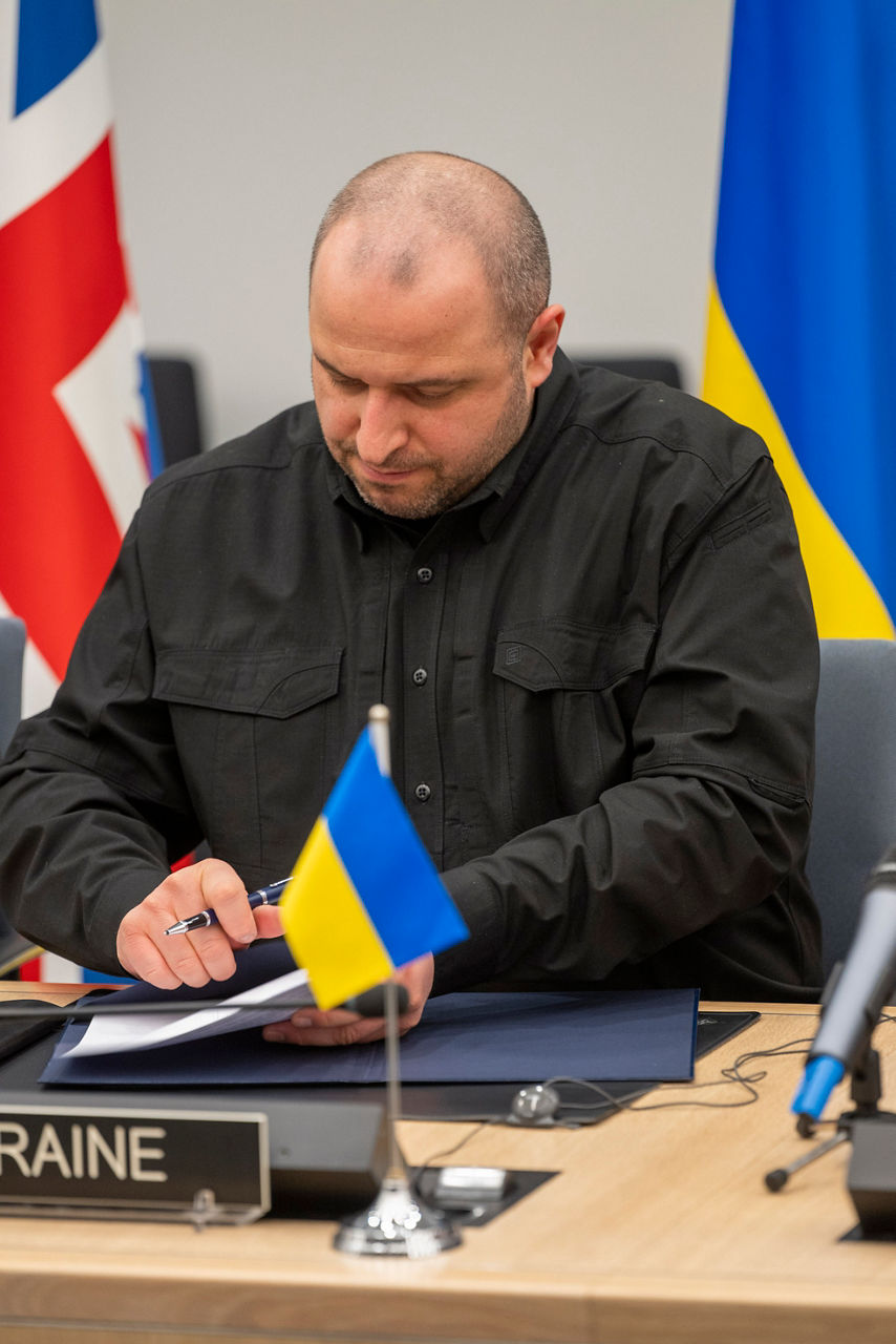 Signing Ceremony of the Letter of Intent for a Capability Coalition for Electro-magnetic Warfare with Latvia, Norway, United Kingdom, Ukraine, Germany, France, Poland, Denmark, Czechia, and Lithuania