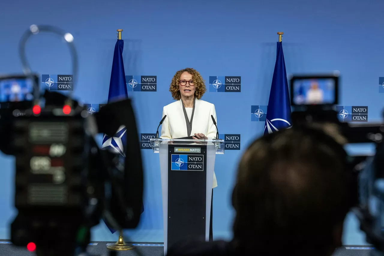 NATO Deputy Secretary General, Radmila Shekerinska hosts the Chair and members of the Tripartite Presidency of Bosnia and Herzegovina, Željka Cvijanović, Željko Komšić, and Denis Bećirović, at NATO Headquarters