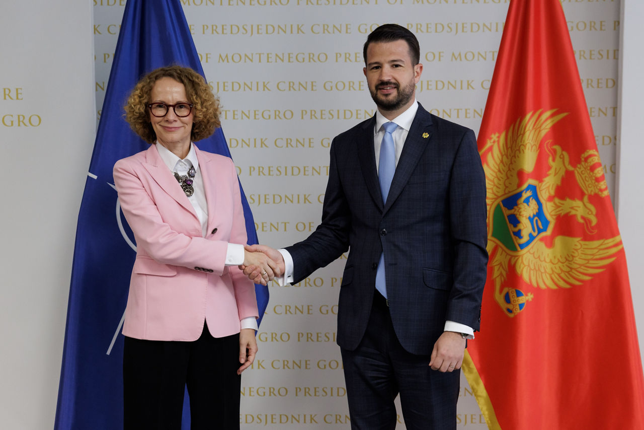 NATO Deputy Secretary General Radmila Shekerinska meets with the President of Montenegro, Jakov Milatović