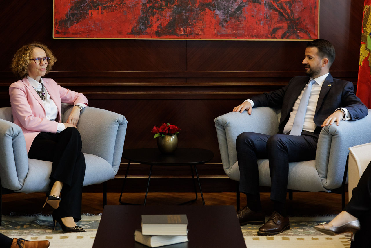 NATO Deputy Secretary General Radmila Shekerinska meets with the President of Montenegro, Jakov Milatović
