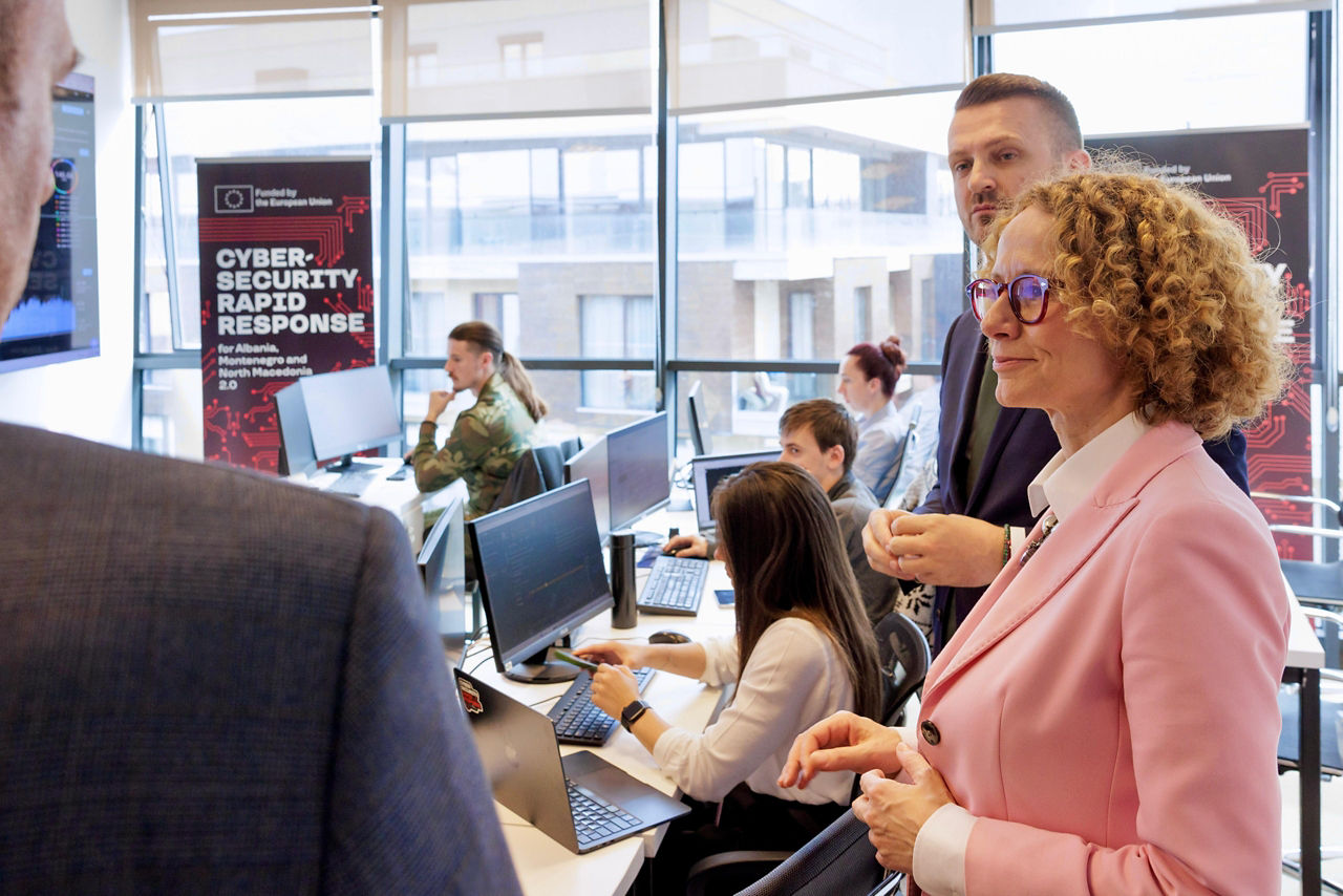 NATO Deputy Secretary General Radmila Shekerinska visits the Western Balkans Cyber Capacity Centre 