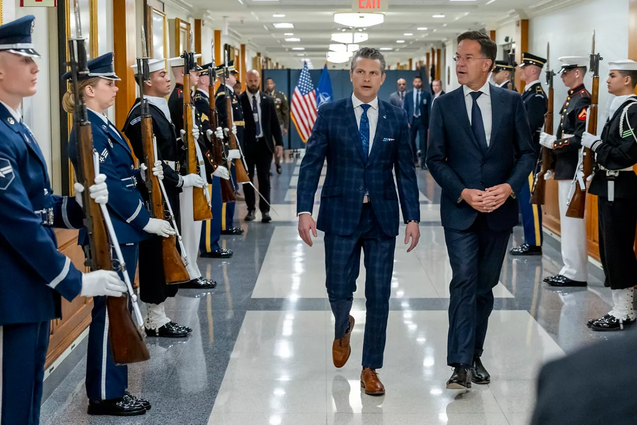 NATO Secretary General Mark Rutte meets with US Secretary of Defense, Pete Hegseth
