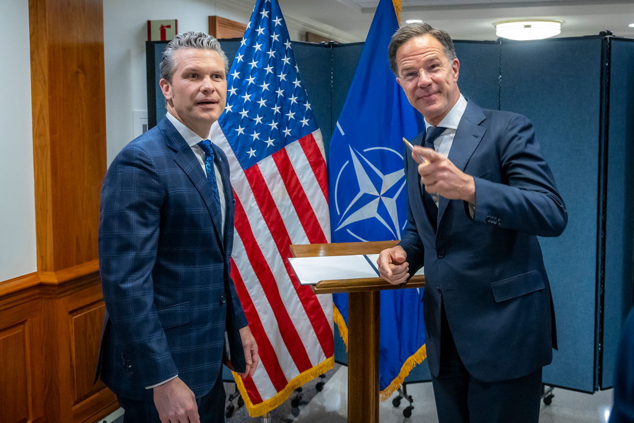 NATO Secretary General Mark Rutte meets with US Secretary of Defense, Pete Hegseth