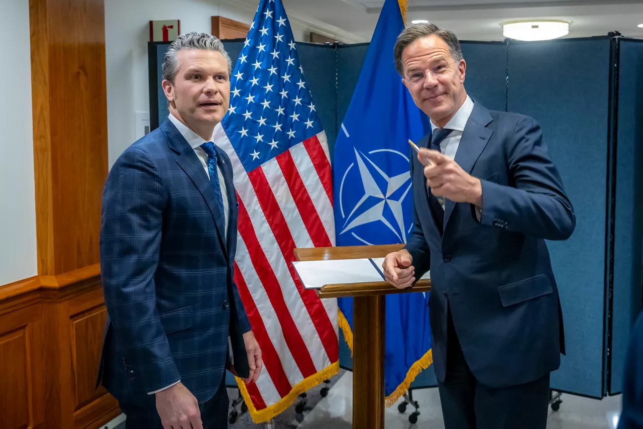 NATO Secretary General Mark Rutte meets with US Secretary of Defense, Pete Hegseth