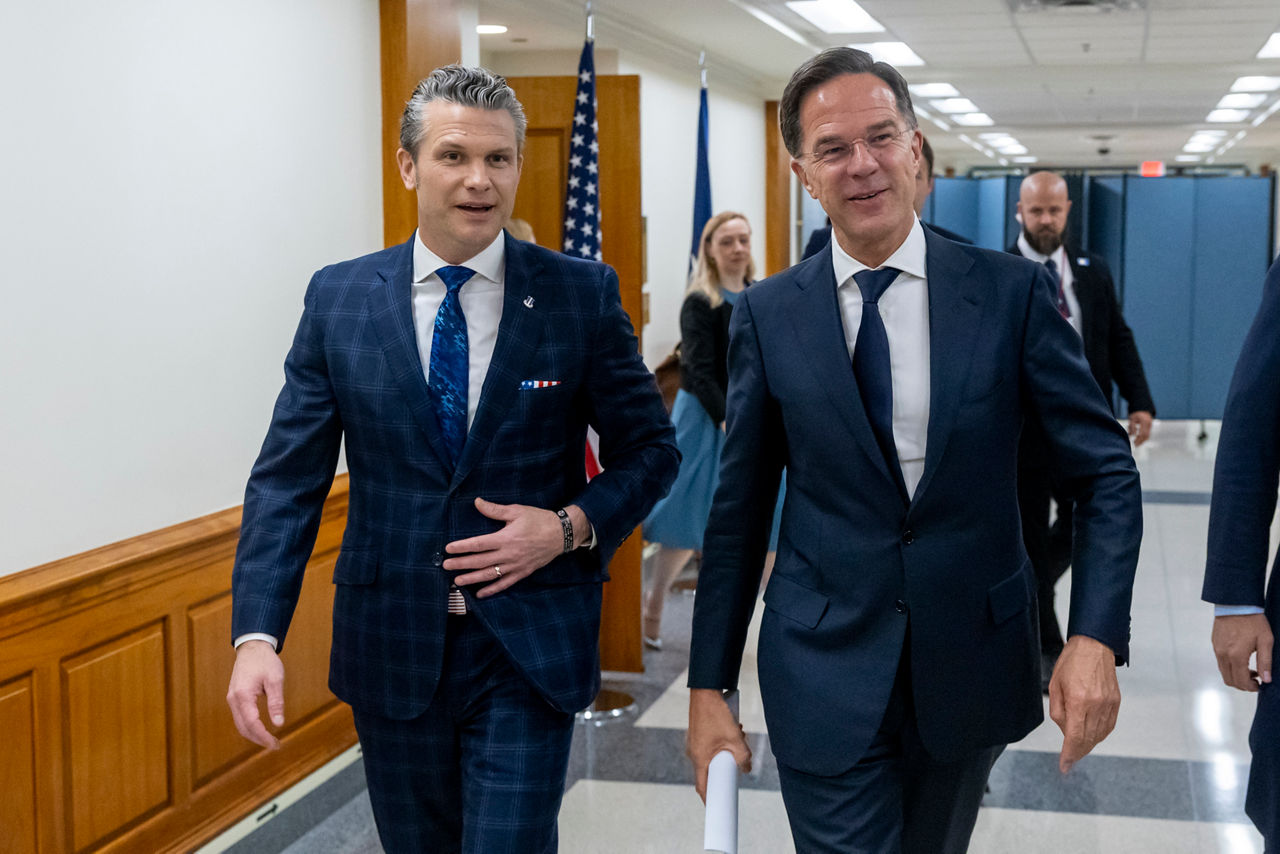 NATO Secretary General Mark Rutte meets with US Secretary of Defense, Pete Hegseth