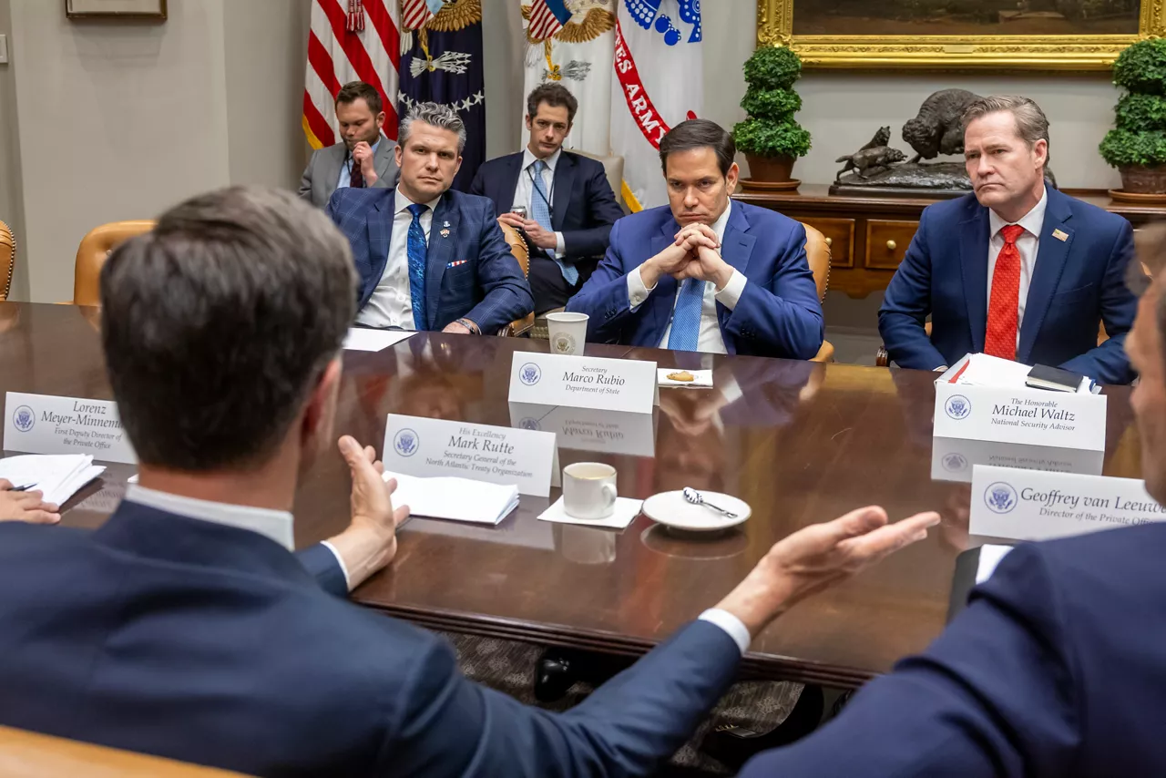 NATO Secretary General Mark Rutte meets with US Secretary of Defense, Pete Hegseth and US Secretary of State, Marco Rubio