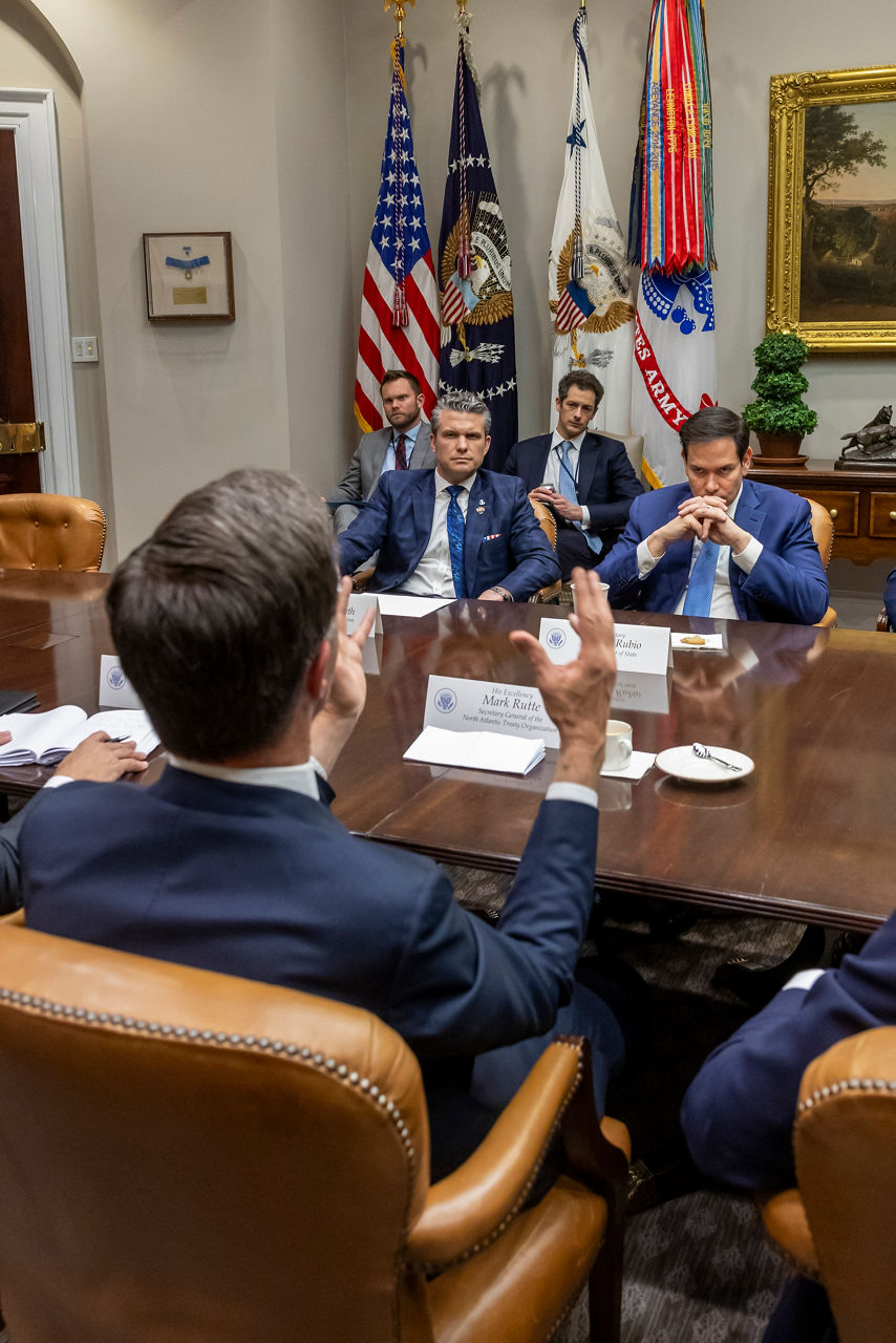 NATO Secretary General Mark Rutte meets with US Secretary of Defense, Pete Hegseth and US Secretary of State, Marco Rubio